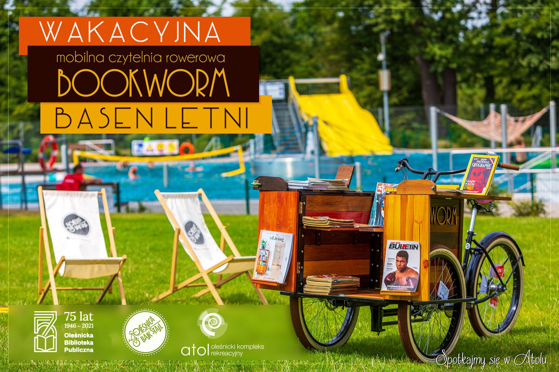 rower z książkami